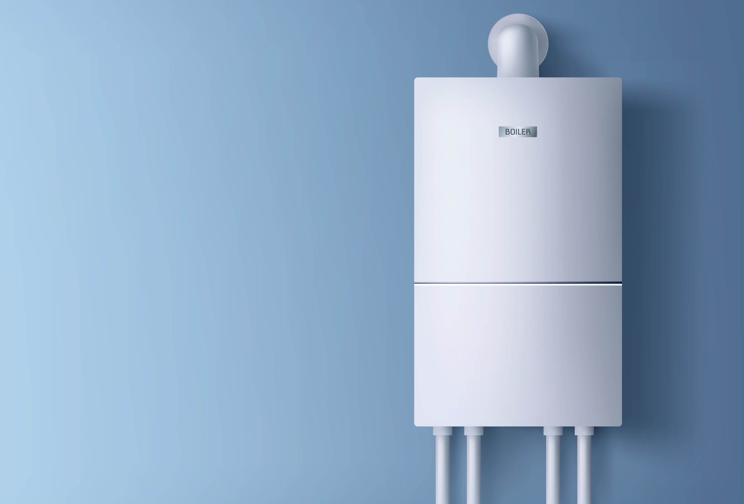Wall-mounted tankless water heater installed in an Ottawa home
